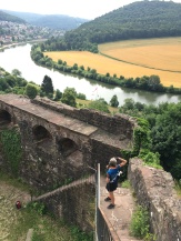 Kim looking out from the Back Castle (Hinterburg).